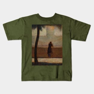 Man leaning on a Parapet Kids T-Shirt